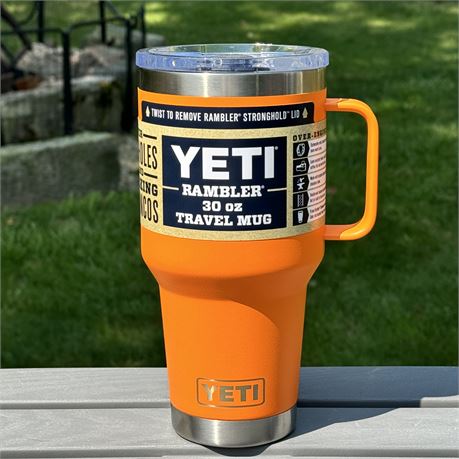 NEW Yeti 30oz Travel Mug w/ Mag Slider Lid - KING CRAB ORANGE