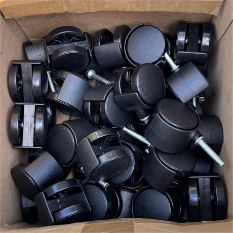 LOT of 40 New 2" Black Swivel Stem Casters