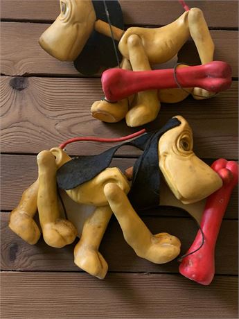 Uneeda Doll Co. Pokey Puppy Dog Marionette String Puppet Toys From 1964