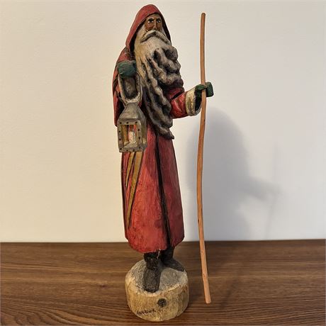 Rustic Folk Art Santa - 19"T