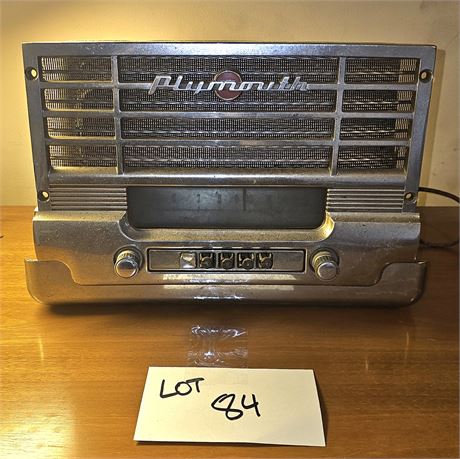 Plymouth Antique Car Radio