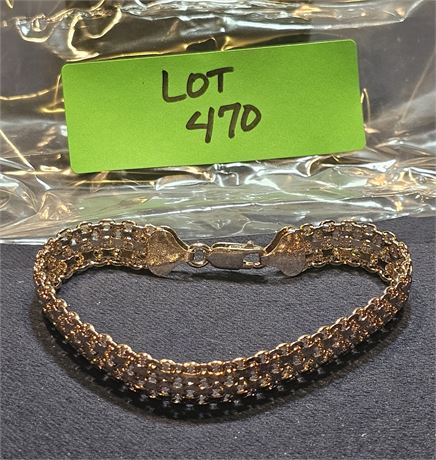 Sterling (Rosegold Tone) Starlink Bracelet 7" 0.53ozt