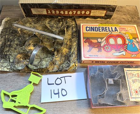 Collectible Cookie Cutter Lot- Disney Cinderella Mickey Mouse & More