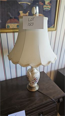 Ceramic Transfer Floral Lamp