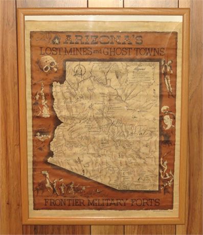 Arizona's Lost Mines, Ghost Towns, Military Forts Map