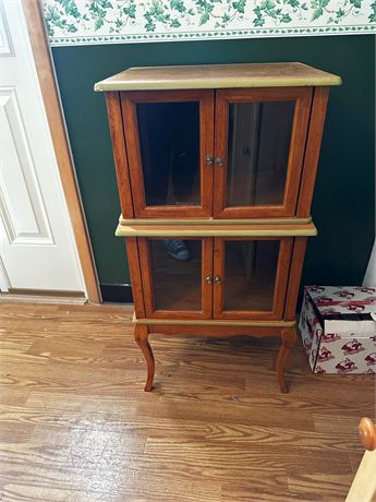 Glass Front Two Tier Cabinet