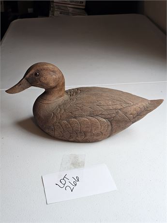 Vintage Wood Carved Duck Decoy