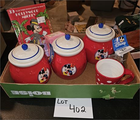 Disney Mickey Mouse Treat Jars, V-Cards & More