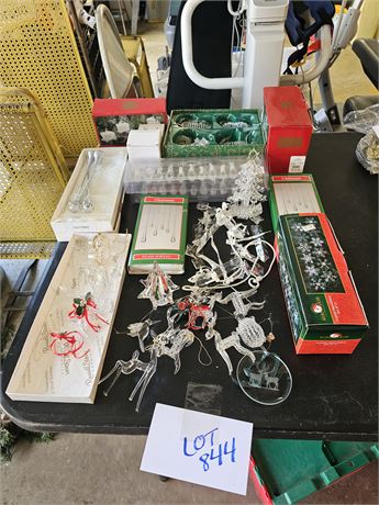 Large Lot of Glass Christmas Ornaments:Deer / Snowflakes / Snowmen & More