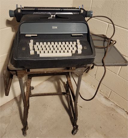 Vintage IBM Model C Electric Typewriter w/ Metal Stand