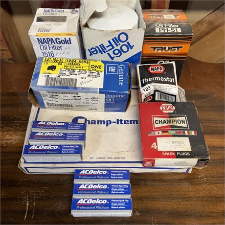 New, Old Stock Auto Items - Filters, Spark Plugs and More