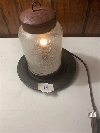 Vintage Jar Electric Candle Lamp