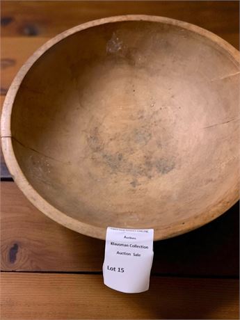 Antique Wooden Dough Frencher Bowl