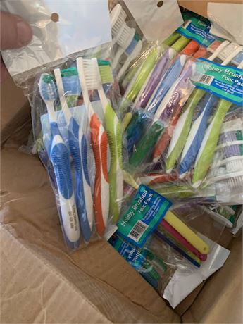 Box Of Hobby/Toothbrush 4 Packs In Multiple Colors