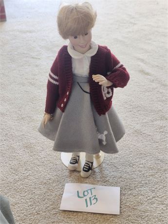 Porcelain 50's Style Doll