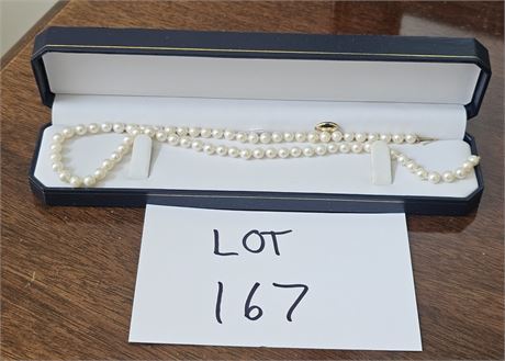 14K Clasp Cultured Pearl Necklace