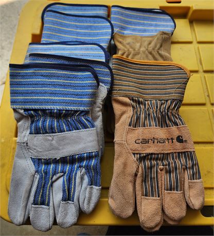 Work Gloves Carhartt and other (7 Pairs)  L/XL