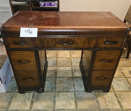 Vintage Wood Waterfall Desk