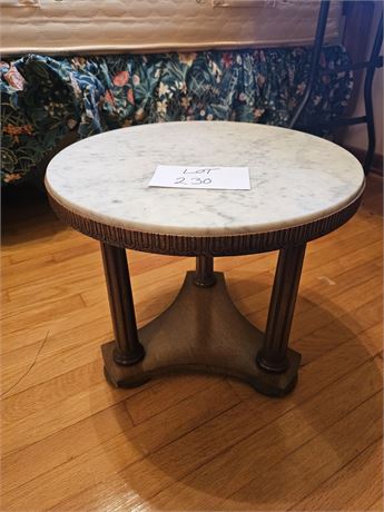 Antique Marble Top Side Table