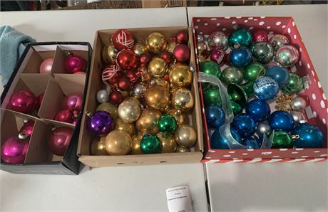 Vintage Glass Christmas Bulbs Lot By Shiny Brite & Unbranded In Multiple Colors