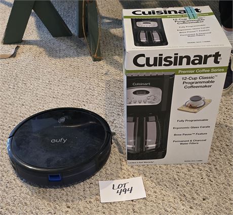 Cuisinart Coffee Maker & Eufy Robo Vac No Charger
