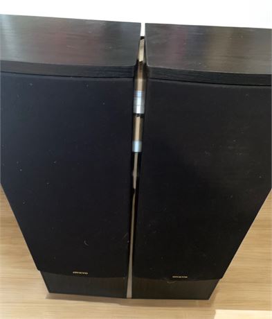 Black Onkyo Fusion 3-Way Tower Floor Standing Speakers AV SK-40 (Set of 2)