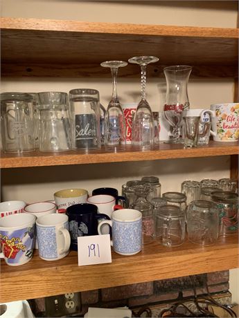 Cupboard Clean out Mugs Tumbler Glasses Stemware & More