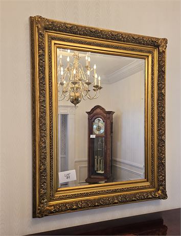 French Style Brush Gold Hall Mirror