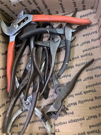 Pliers, Scissors, Channel Locks, Side Cutters Lot