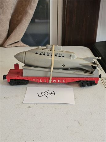 Lionel US Navy Sub 3830 & #6343 Car
