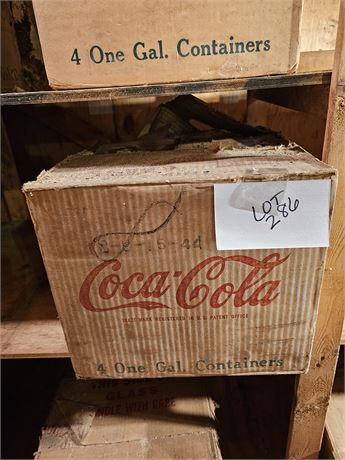 Vintage Glass 1 Gal Coca-Cola Syrup Bottles - 4 Per Box