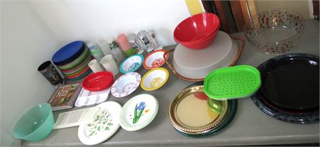 Plastic Plates, Bowls, Cups, Serving Trays