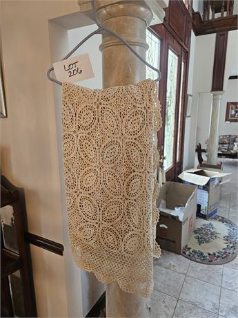 Vintage Crochet Lace Table Cover