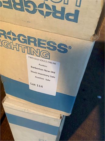 Progress Lighting Model 05616 Round Opal, P5741-30 White Cylinder Fixtures