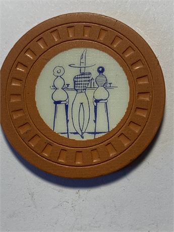 Vintage Reno Nevada Townhouse Casino $5 Chip "The Riding Lesson"