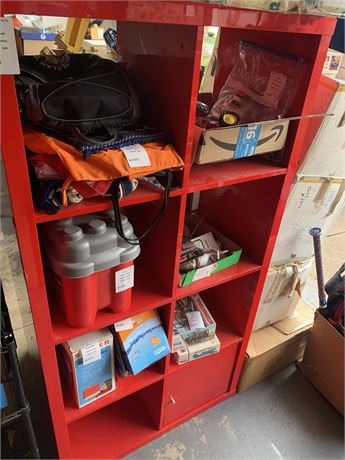 Red Plastic Shelving Unit (SHELF ONLY)