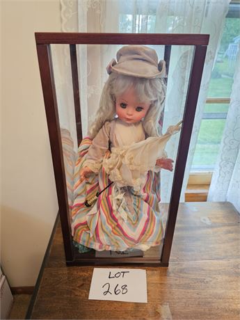 Vintage Furga German 20" Italian Doll With Accessories & Display Box