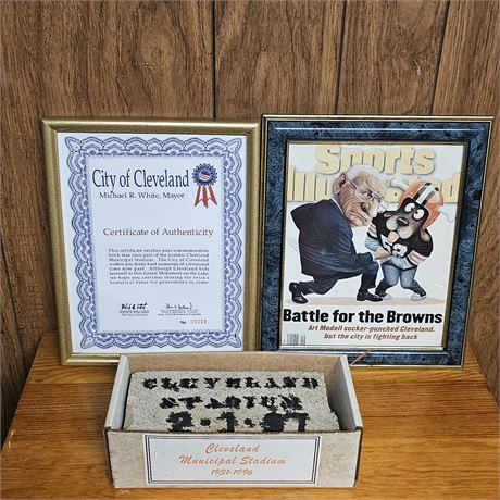 Authentic Cleveland Municipal Brick w/COA