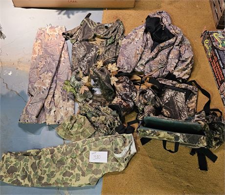 Mixed Hunting Clothing/ Gear Camo XK Heavy Tee, Camo Mask, Gander Muff, & More