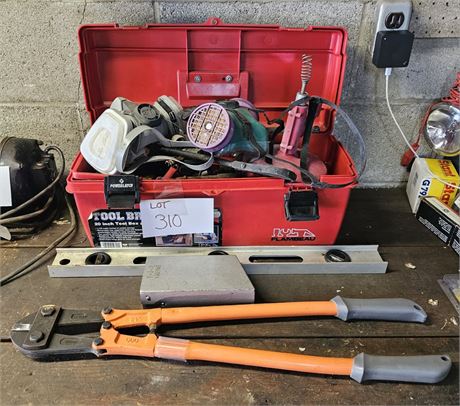 Tool Brute 20" Toolbox With Mixed Tools, 3m Mask, Snake & More