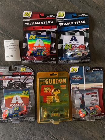 Vintage NASCAR Jeff Gordon & William Byron Race Cars Snoopy/Peanuts, Axalta