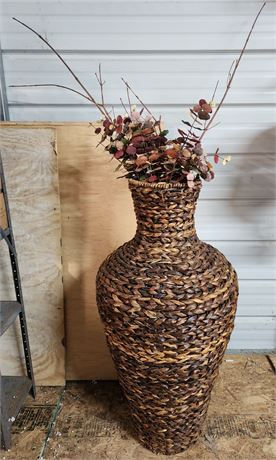 Large Decorative Wicker Vase