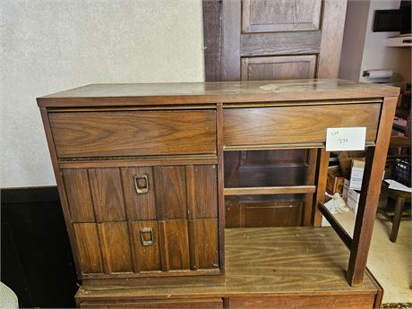 Vintage Wood Dovetail Office Desk