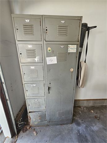 General Steel Metal Locker With Misc Items: Saws, Straps & More