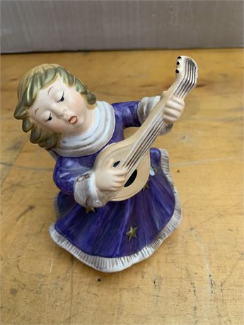 Vintage Goebel Original Engel Handarbeit Angel Playing Mandolin Figurine