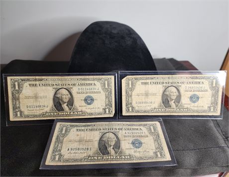 (3)  1935 -Silver Certificate $1.00 Bills