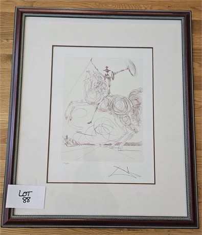 Signed Salvador Dali " Don Quichotte" Print 244/500