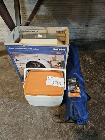 Coleman Cooler, 3‑Speed Fan & Sports Chair