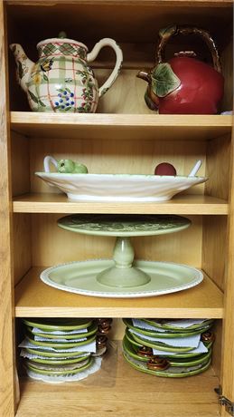 Ceramic Plates, Tea Pots, Cake Stand, Platter