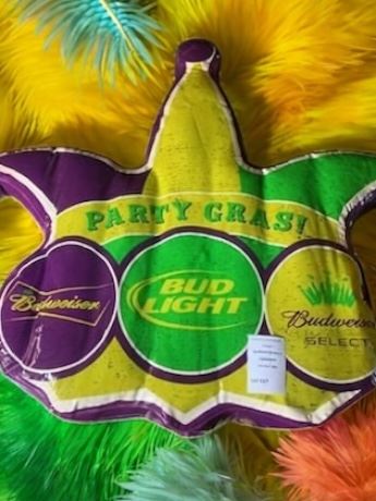 Bud Light Budweiser "Party Gras" Inflatable Jester Hat/Crown From 2006
